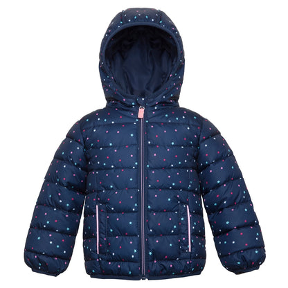 Toddler Girls' Lightweight Puffer Jacket Baby & Toddler Outerwear 2T / Navy Star Rokka & Rolla