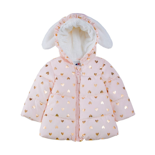 Toddler Girls' Soft Fur Hooded Puffer Jacket Baby & Toddler Outerwear Rokka & Rolla