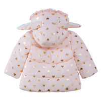 Infant Girls' Soft Fur Hooded Puffer Jacket