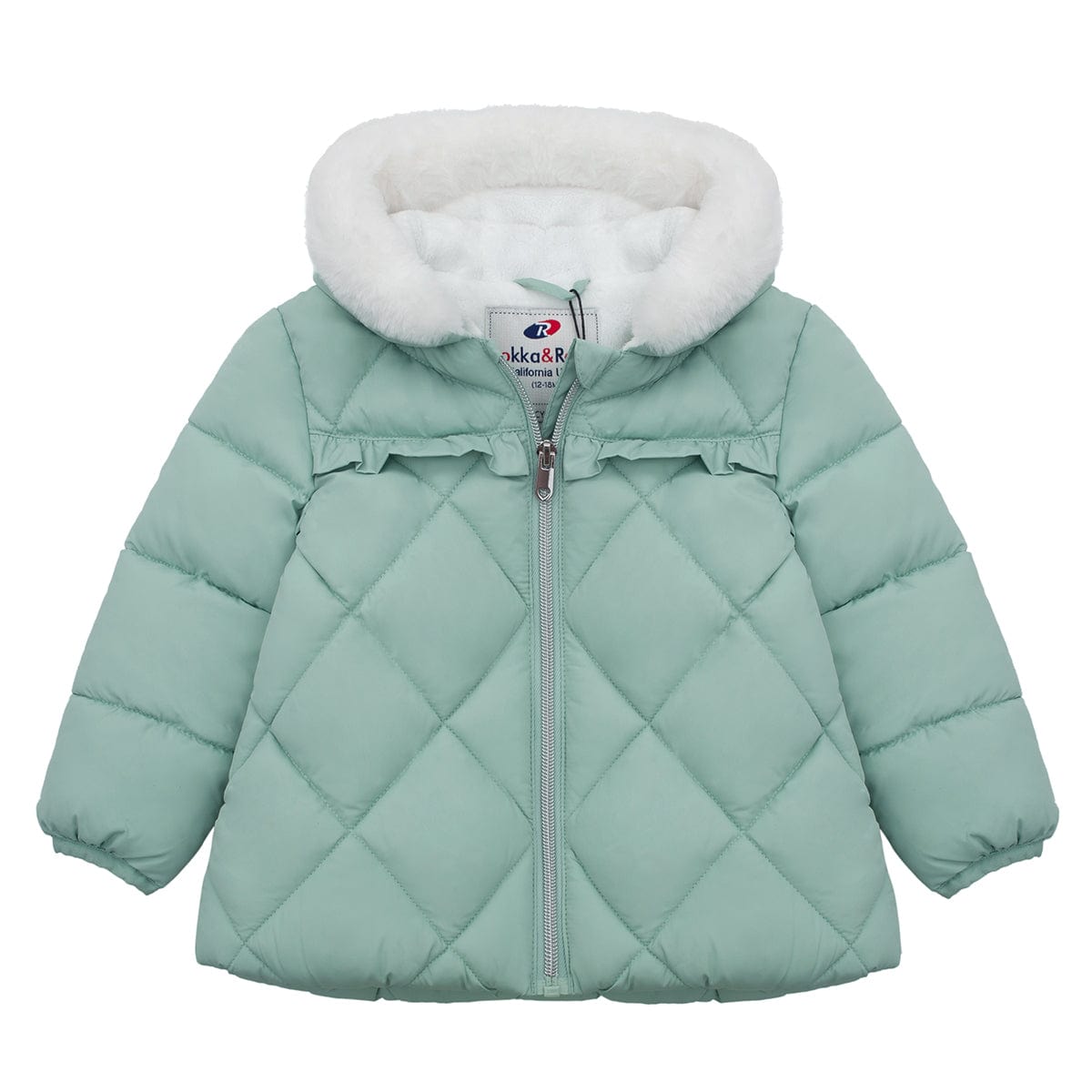 Toddler Girls' Soft Mini Fur Lining Hooded Puffer Jacket Baby & Toddler Outerwear Rokka & Rolla