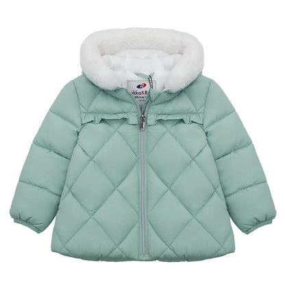 Toddler Girls' Soft Mini Fur Lining Hooded Puffer Jacket Baby & Toddler Outerwear Rokka & Rolla