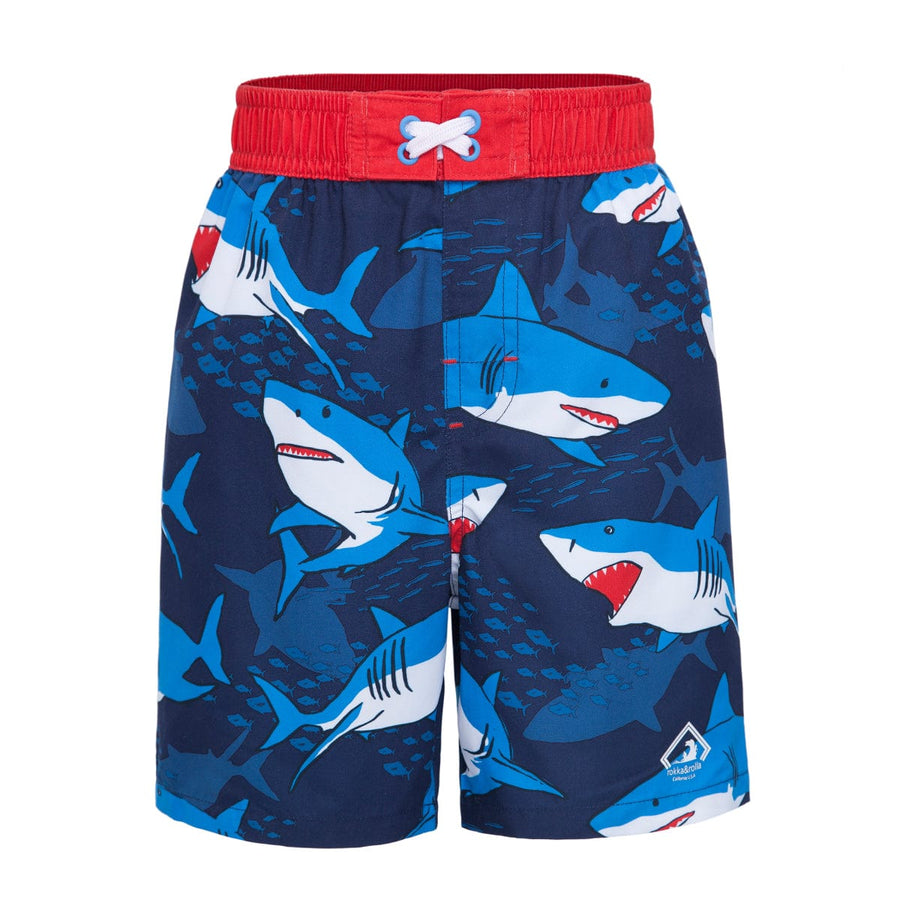 Toddlers' Mesh Lined Swim Trunks Baby & Toddler Swimwear 2T / Baby Blue Shark Rokka & Rolla
