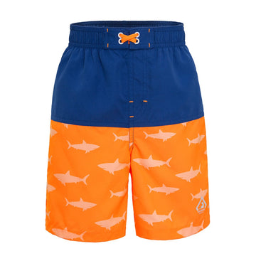 Toddlers' Mesh Lined Swim Trunks Baby & Toddler Swimwear 2T / Blue Orange Shark Rokka & Rolla