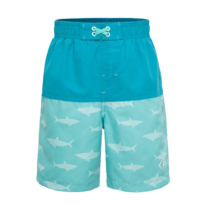 Toddlers' Mesh Lined Swim Trunks Baby & Toddler Swimwear 2T / Teal Blue Shark Rokka & Rolla