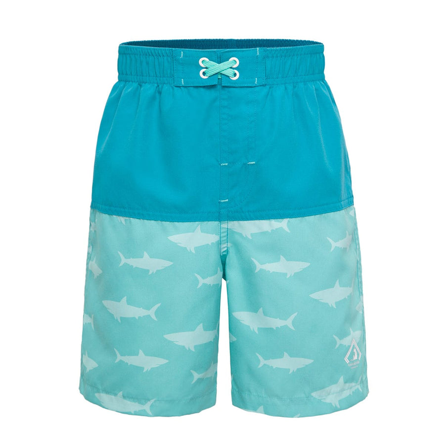Toddlers' Mesh Lined Swim Trunks Baby & Toddler Swimwear 2T / Teal Blue Shark Rokka & Rolla