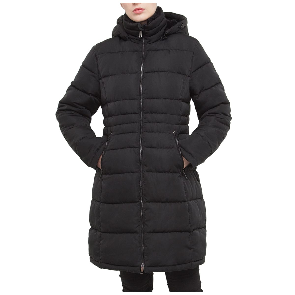Women's Heavy Long Puffer Jacket Winter Coat Rokka & Rolla