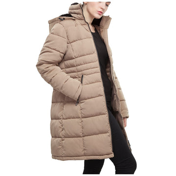 Women's Heavy Long Puffer Jacket Winter Coat Rokka & Rolla