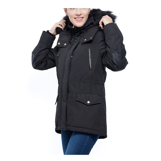 Women's Parka Jacket with Faux Fur Hood Rokka & Rolla