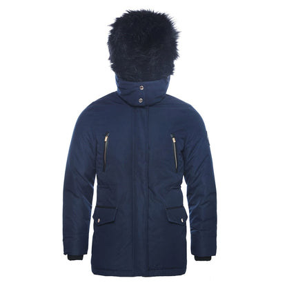 Women's Parka Jacket with Faux Fur Hood S (4-6) / Black Iris Rokka & Rolla