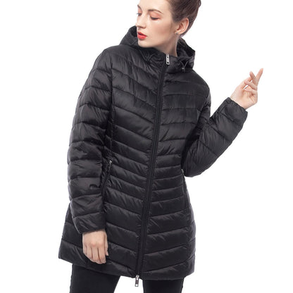 Women's Ultra Light Packable Long Puffer Jacket Rokka & Rolla
