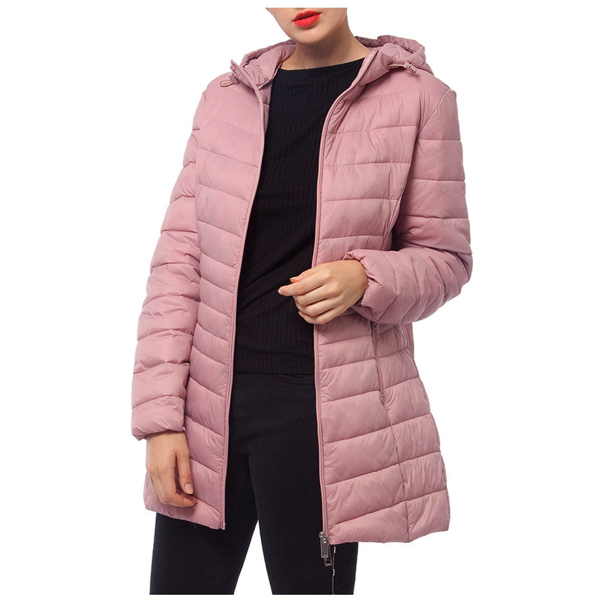 Women's Ultra Light Packable Long Puffer Jacket Rokka & Rolla
