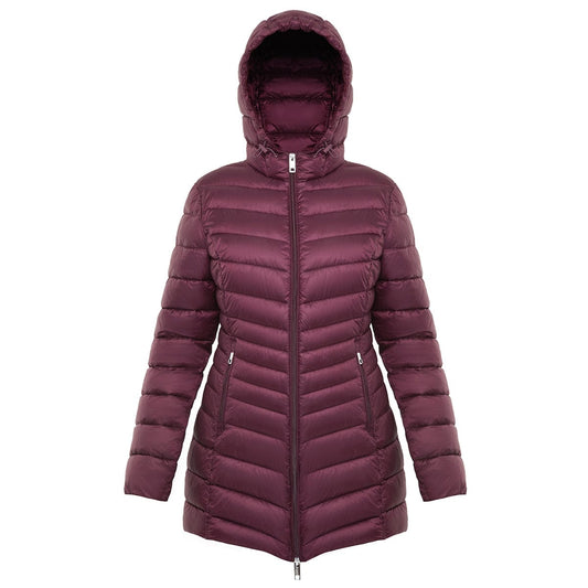 Women's Ultra Light Packable Long Puffer Jacket S (4-6) / Maroon Rokka & Rolla