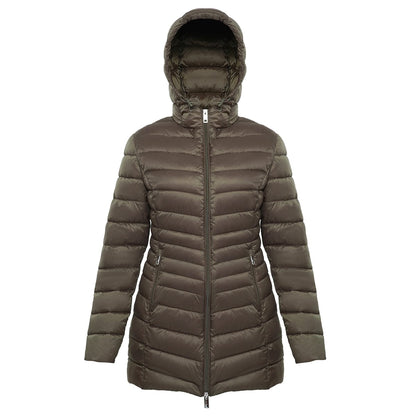 Women's Ultra Light Packable Long Puffer Jacket S (4-6) / Olive Rokka & Rolla