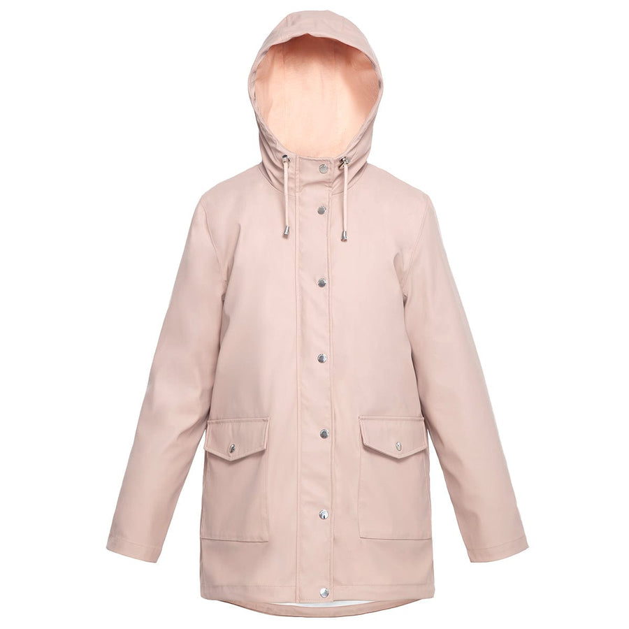Women's Waterproof Rubber Slicker Rain Jacket Rain Suits S (4-6) / Coral Peach Rokka & Rolla